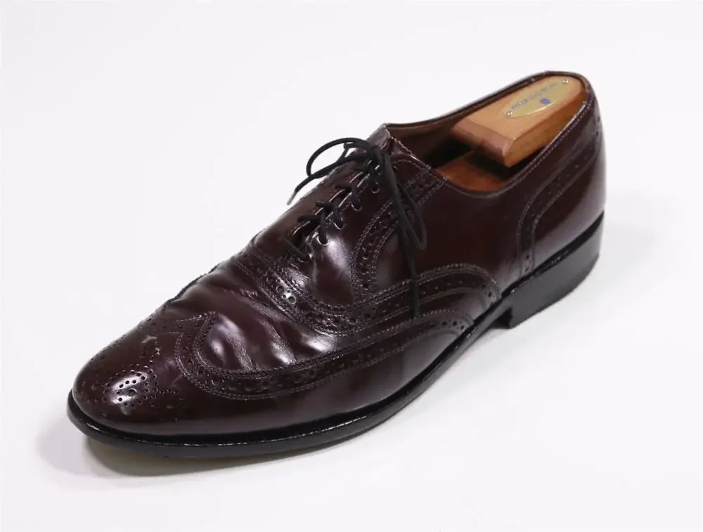 Allen Edmonds Lloyd Burgundy Wingtip Leather Oxford Dress Shoes 10.5 D